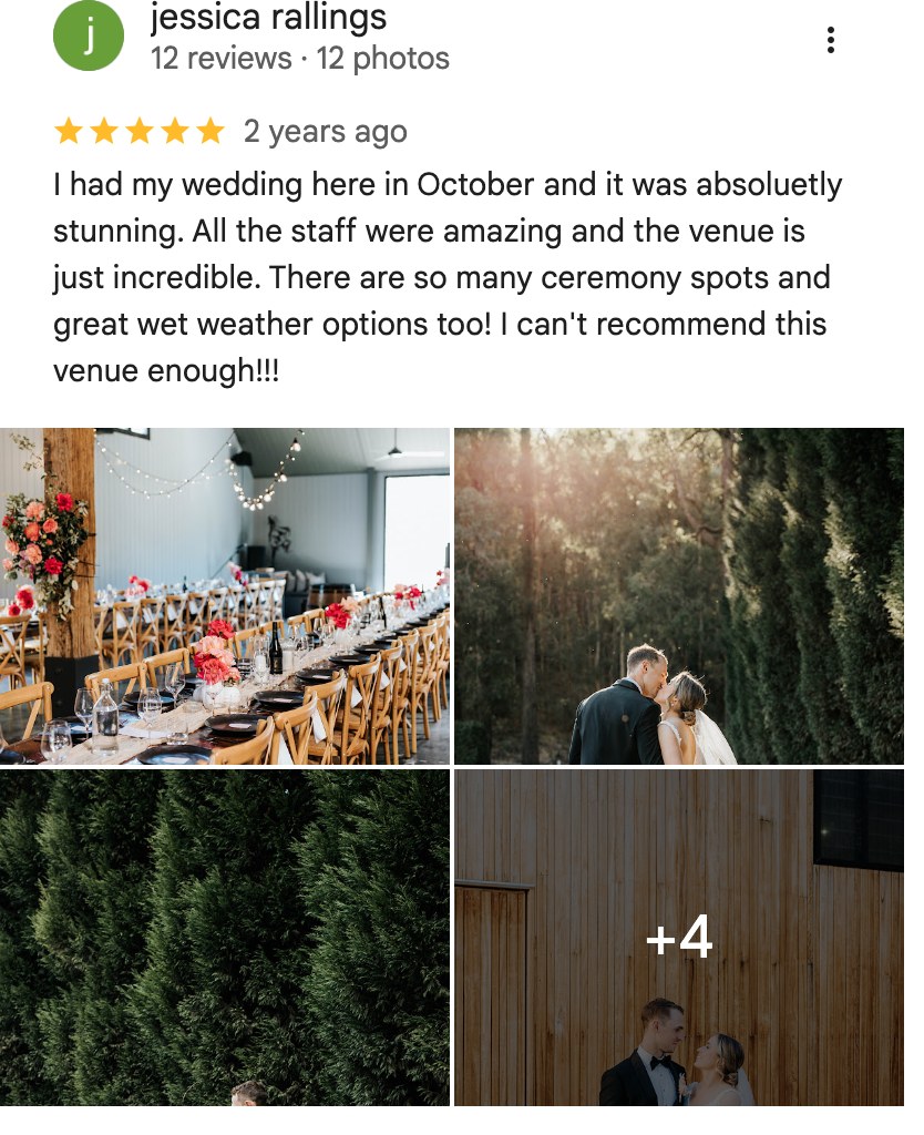 Five-star Google review from Jessica Rallings